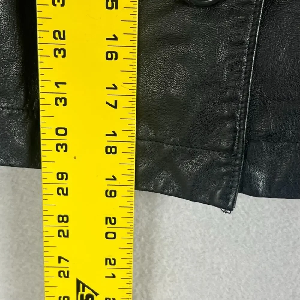 GAP Kids Black Goat Leather Jacket Girl's Size M (8)